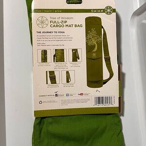 GAIAM Olive Yoga Mat Bag with Tree Design